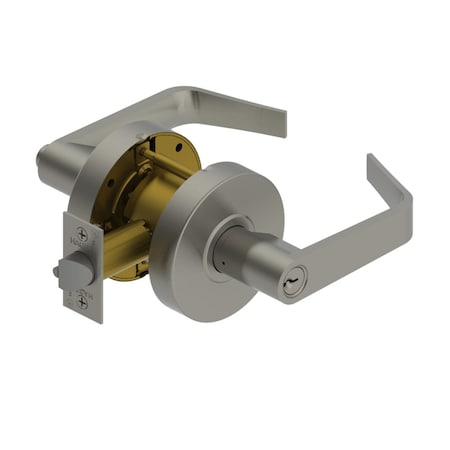 Hager Grade 2 Office Cylindrical Lock, WTN Lever, Satin Chrome 2550 SCC WTN US26D KD